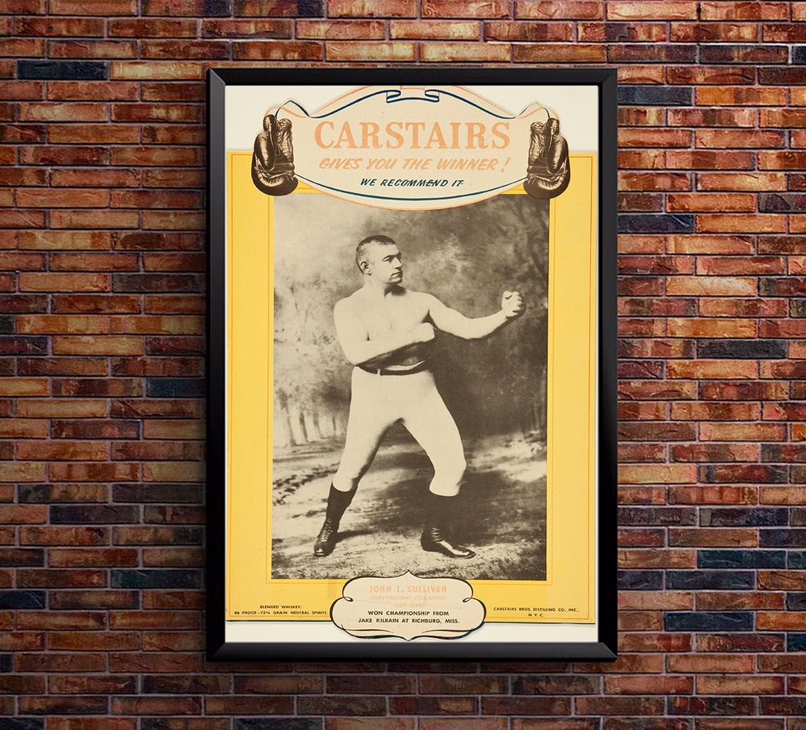 Amazon.com: John L Sullivan - 1950s - Vintage Boxing Poster